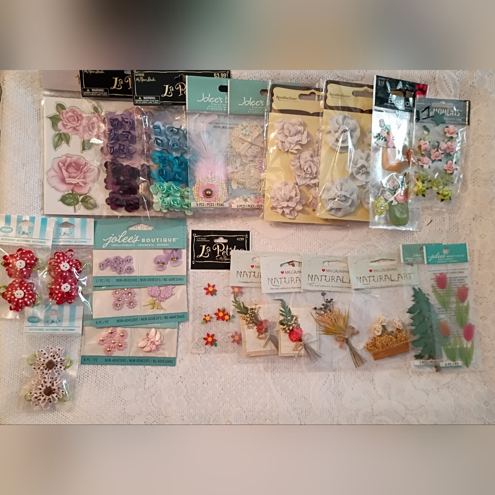 Floral Scrapbook Sticker Lot 2